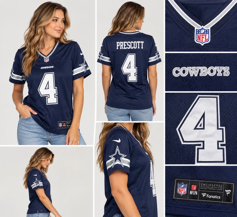 NFL PRO LINE FANATICS Dallas Cowboys Prescott #4 Women’s Jersey M NWT